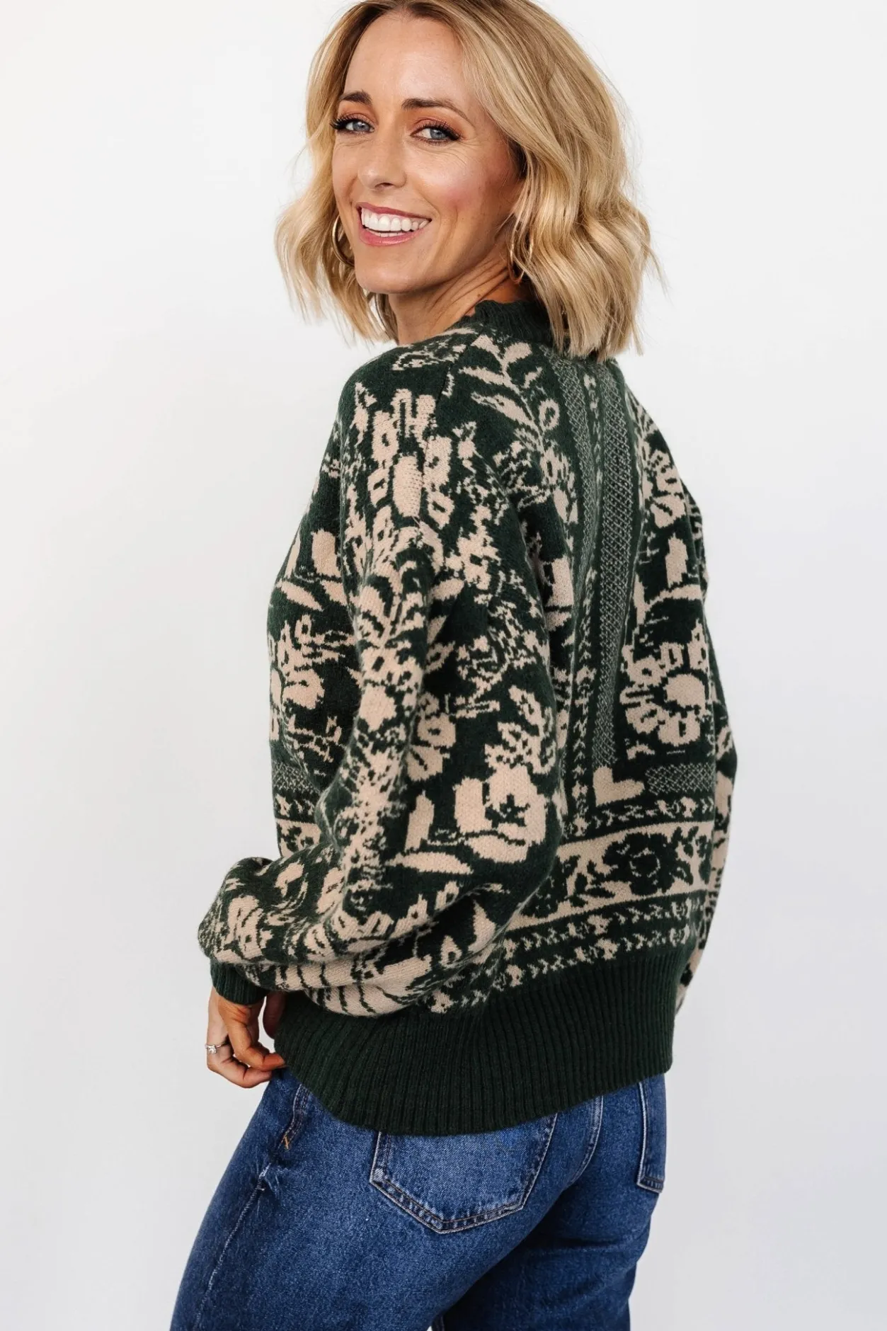 Best Baltic Born Salzburg Sweater | Dark Green + Taupe DarkGreen+Taupe