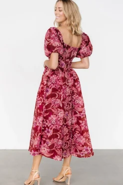 Best Baltic Born Samara Midi Dress | Rust + Pink Rust+Pink