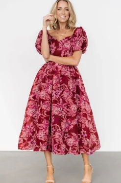 Best Baltic Born Samara Midi Dress | Rust + Pink Rust+Pink