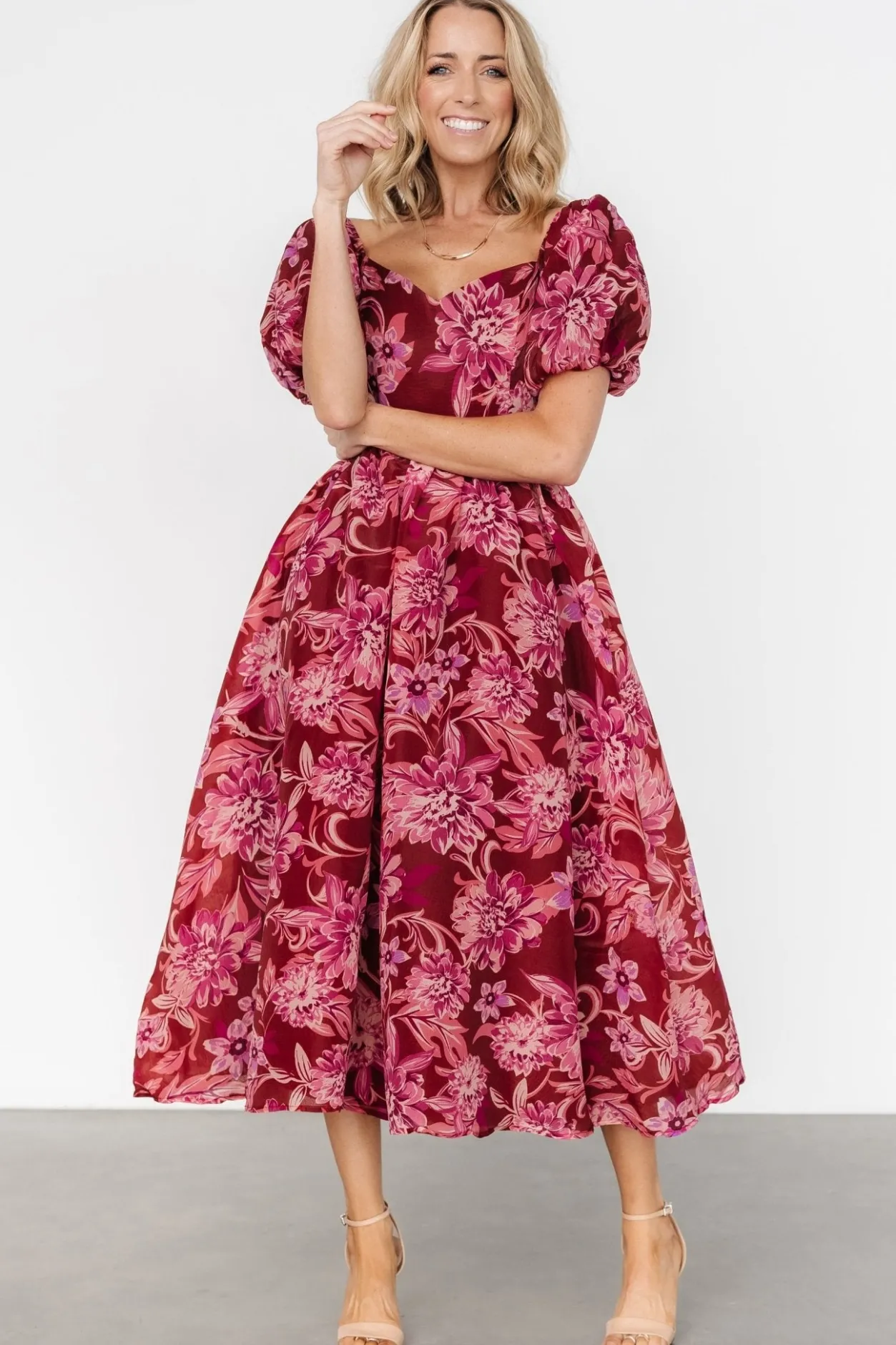 Best Baltic Born Samara Midi Dress | Rust + Pink Rust+Pink