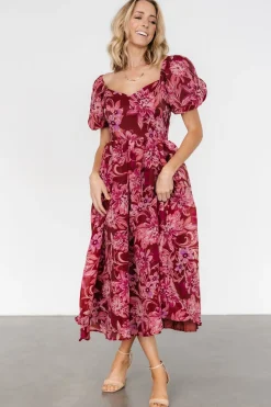 Best Baltic Born Samara Midi Dress | Rust + Pink Rust+Pink