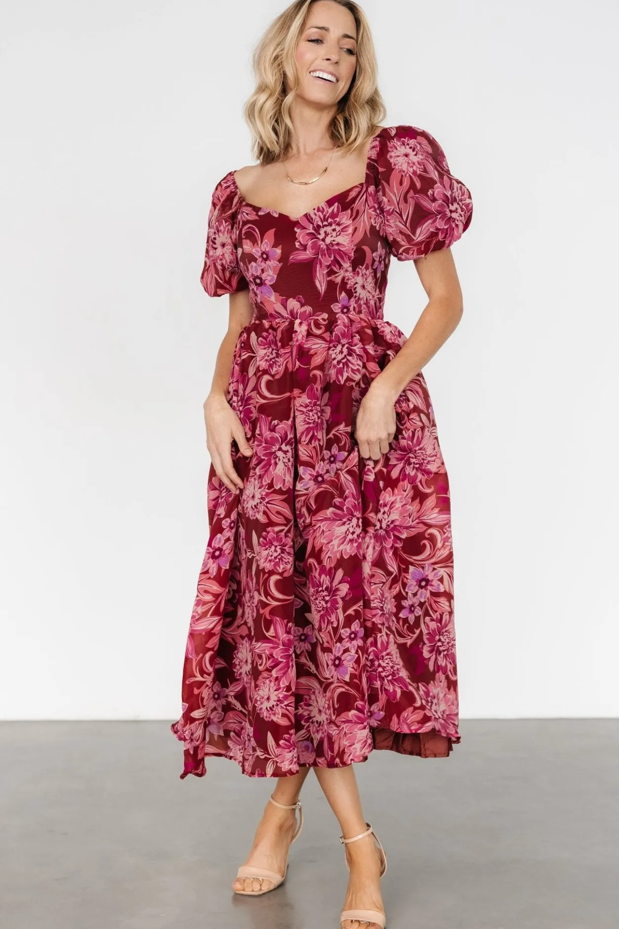 Best Baltic Born Samara Midi Dress | Rust + Pink Rust+Pink