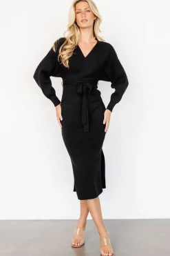 Clearance Baltic Born Sammi Faux Wrap Dress | Black
