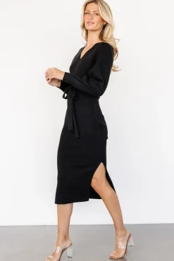 Clearance Baltic Born Sammi Faux Wrap Dress | Black