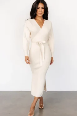 Hot Baltic Born Sammi Faux Wrap Dress | Cream