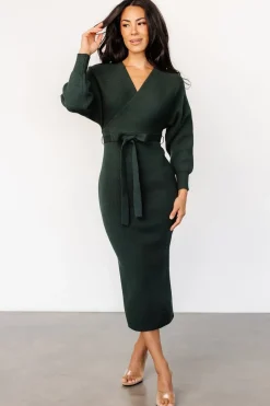 Online Baltic Born Sammi Faux Wrap Dress | Deep Pine DeepPine