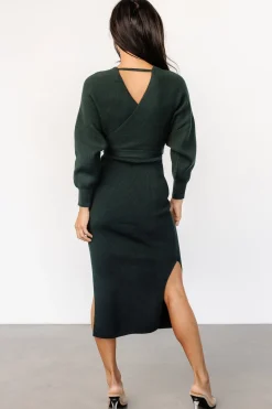 Online Baltic Born Sammi Faux Wrap Dress | Deep Pine DeepPine