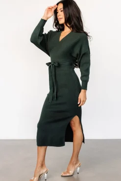 Online Baltic Born Sammi Faux Wrap Dress | Deep Pine DeepPine