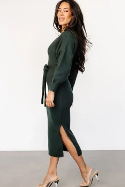 Online Baltic Born Sammi Faux Wrap Dress | Deep Pine DeepPine
