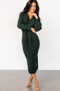 Online Baltic Born Sammi Faux Wrap Dress | Deep Pine DeepPine