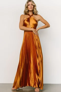 Best Baltic Born Sandra Pleated Maxi Dress | Copper
