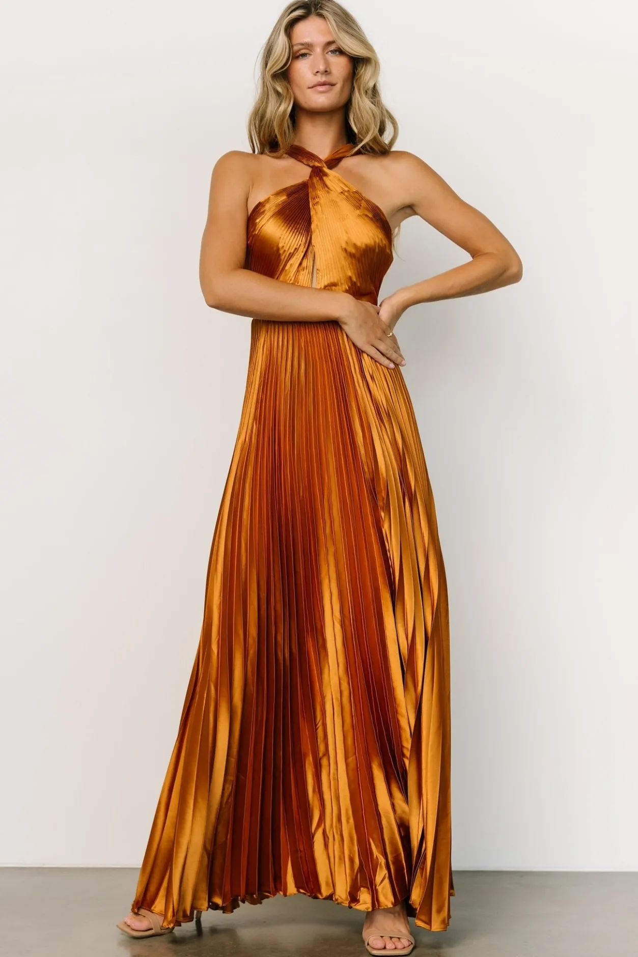 Best Baltic Born Sandra Pleated Maxi Dress | Copper