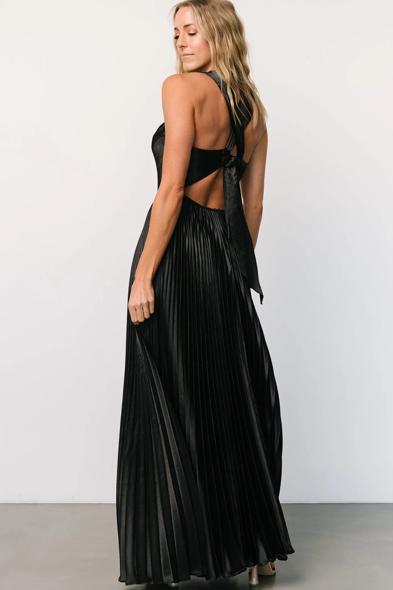 New Baltic Born Sandra Pleated Maxi Dress | Black