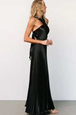 New Baltic Born Sandra Pleated Maxi Dress | Black