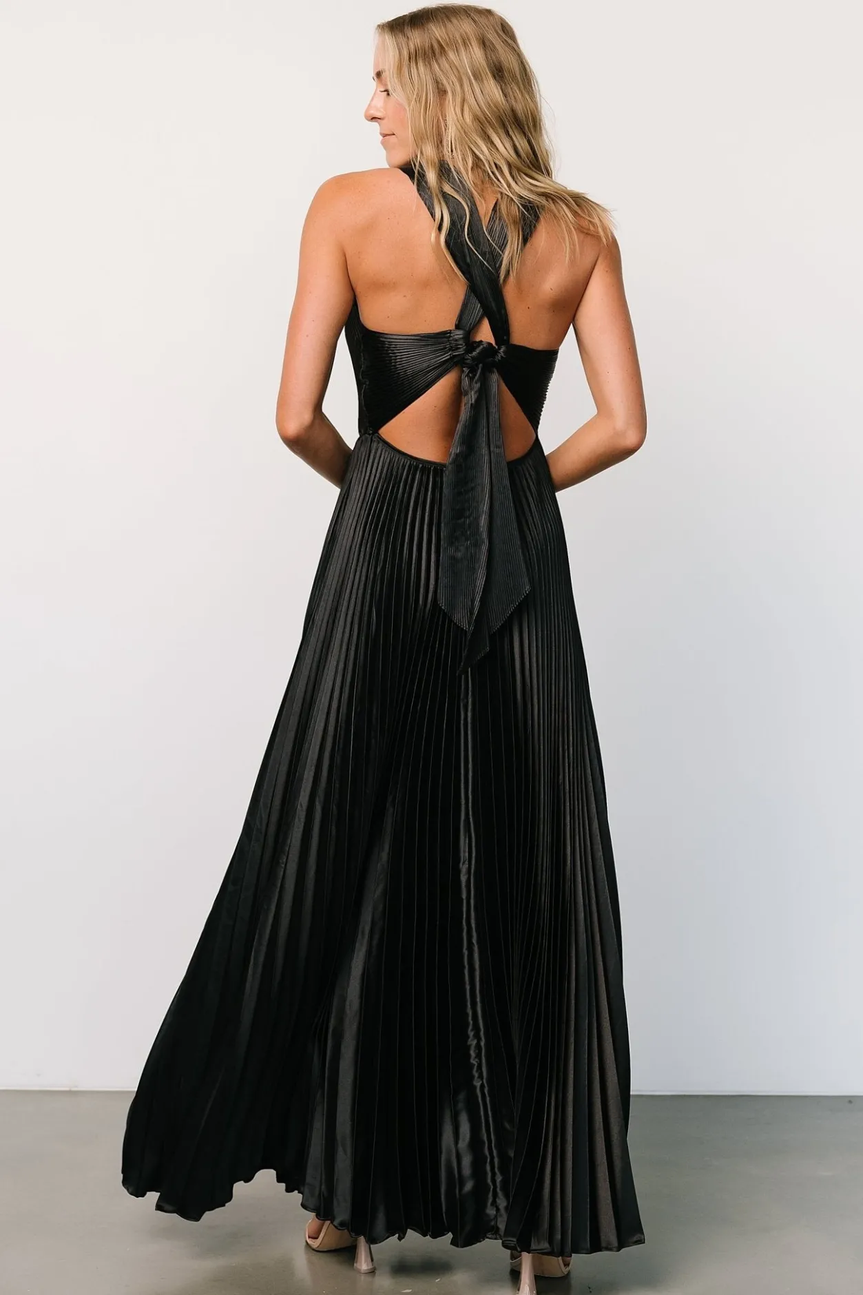 New Baltic Born Sandra Pleated Maxi Dress | Black