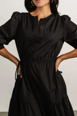 Fashion Baltic Born Santa Fe Poplin Midi Dress | Black