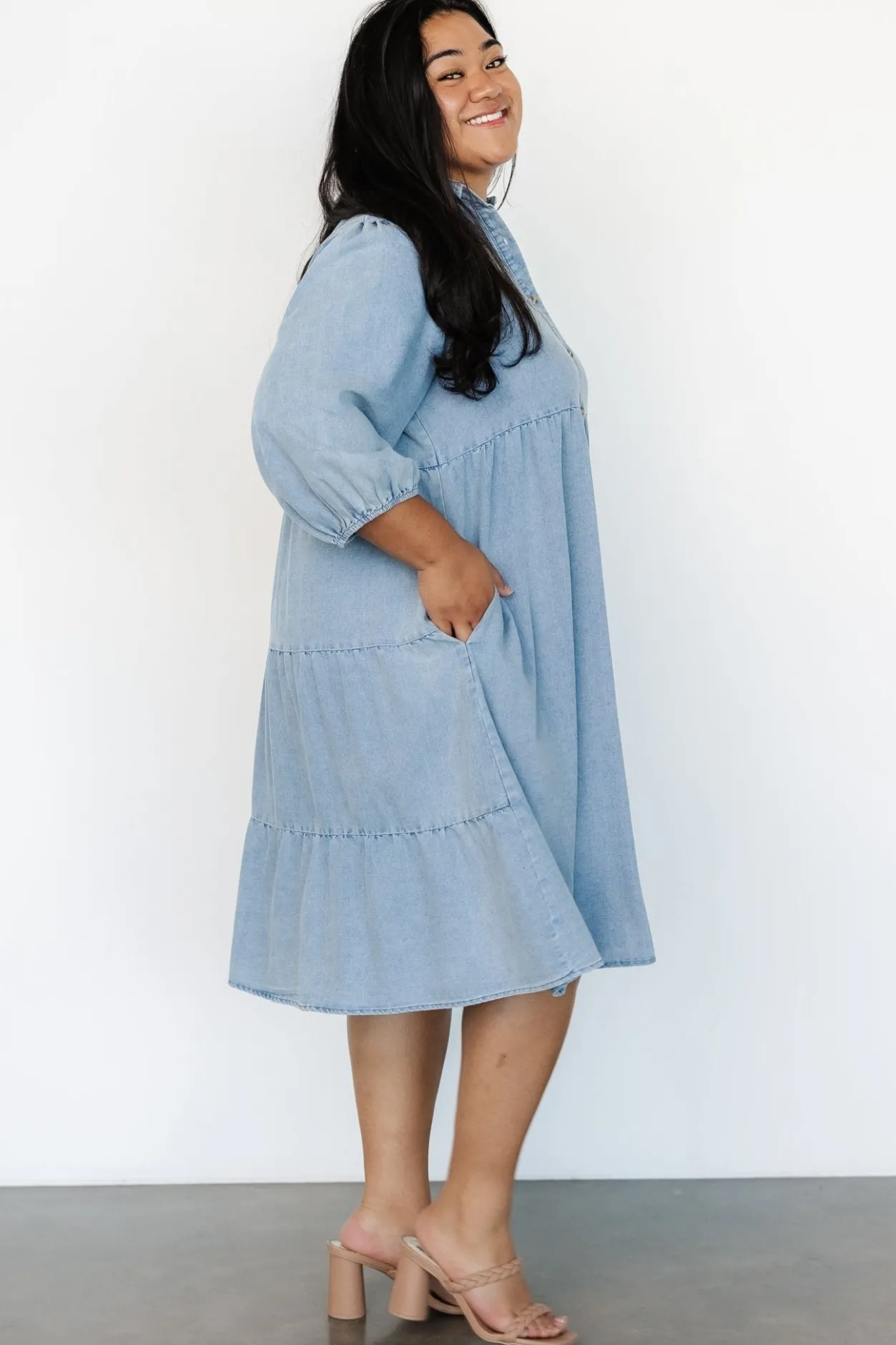 Outlet Baltic Born Sari Babydoll Dress | Chambray