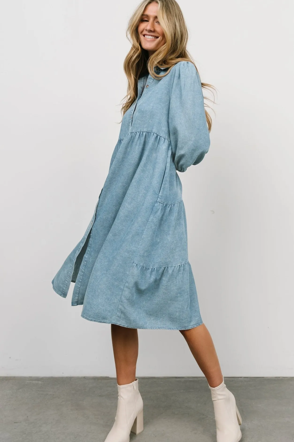 Outlet Baltic Born Sari Babydoll Dress | Chambray