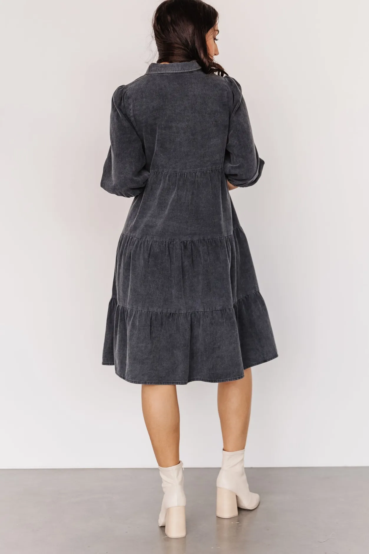 Clearance Baltic Born Sari Babydoll Dress | Washed Black WashedBlack