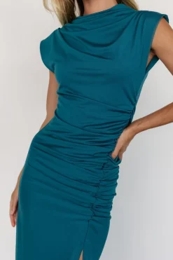 Best Baltic Born Sasha Ruched Maxi Dress | Peacock Blue PeacockBlue