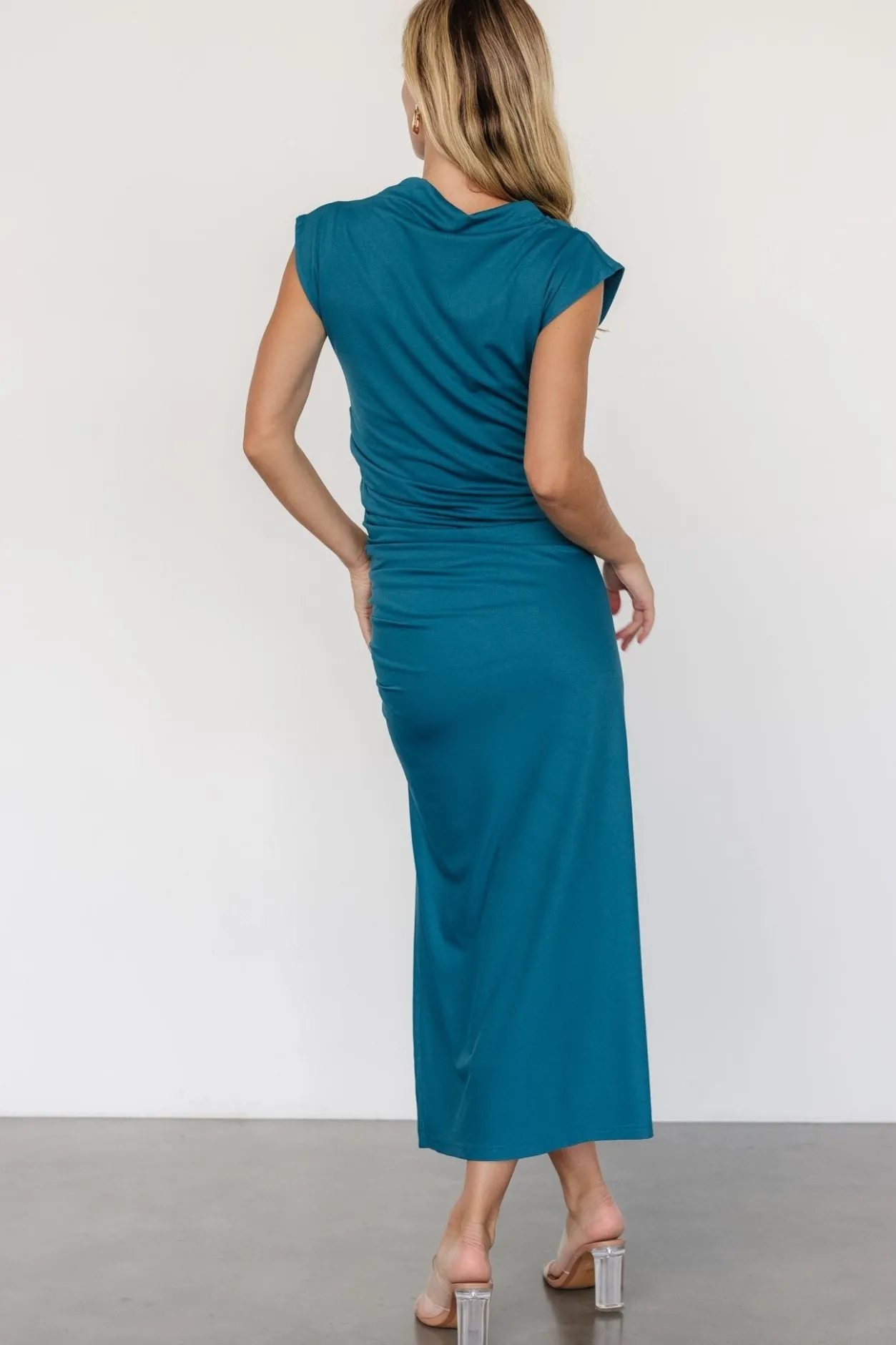 Best Baltic Born Sasha Ruched Maxi Dress | Peacock Blue PeacockBlue