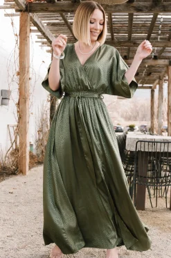 Fashion Baltic Born Savannah Print Kimono Maxi | Olive