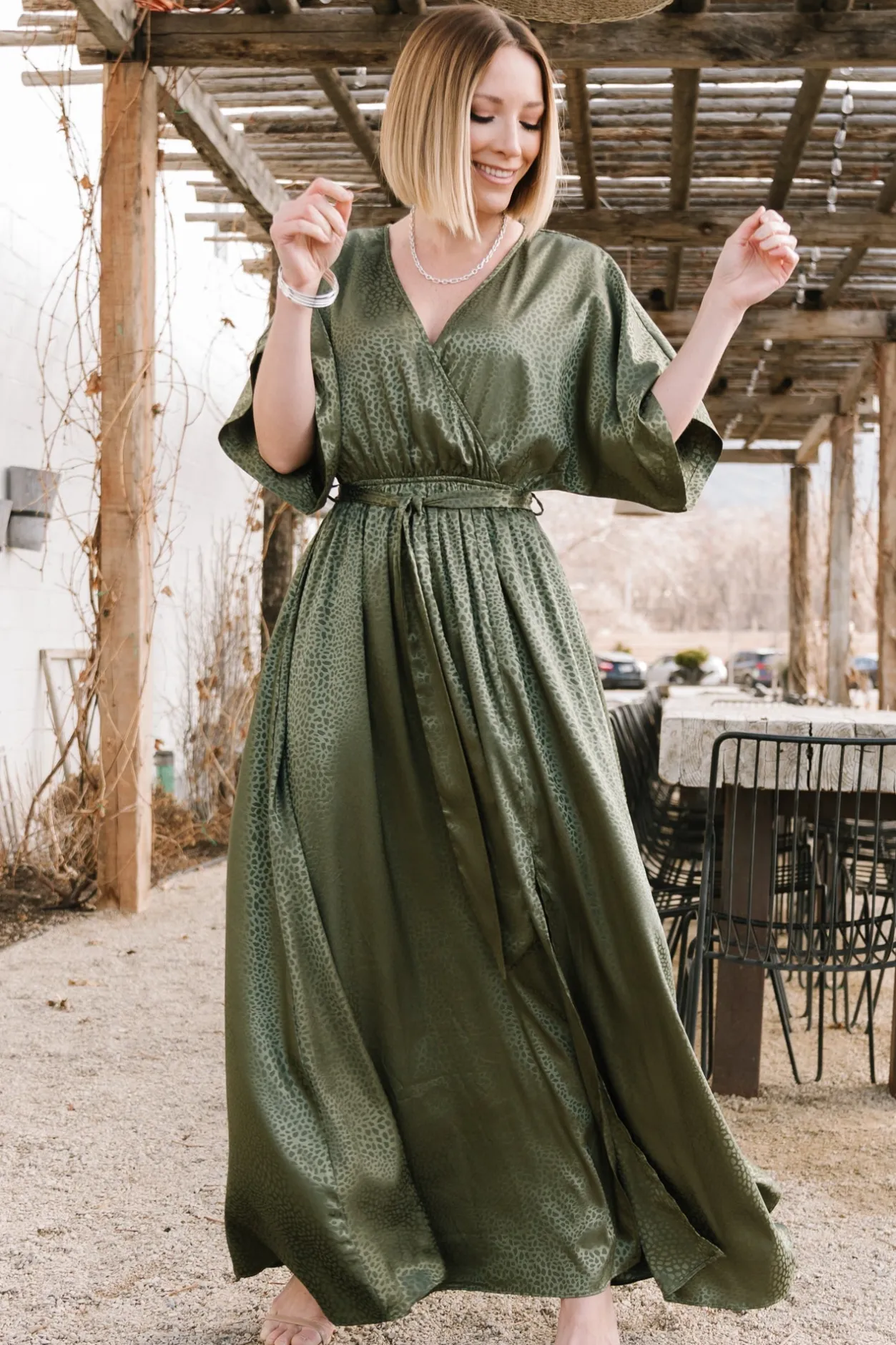Fashion Baltic Born Savannah Print Kimono Maxi | Olive