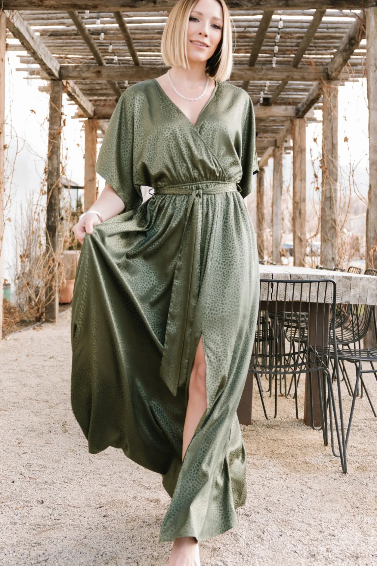 Fashion Baltic Born Savannah Print Kimono Maxi | Olive