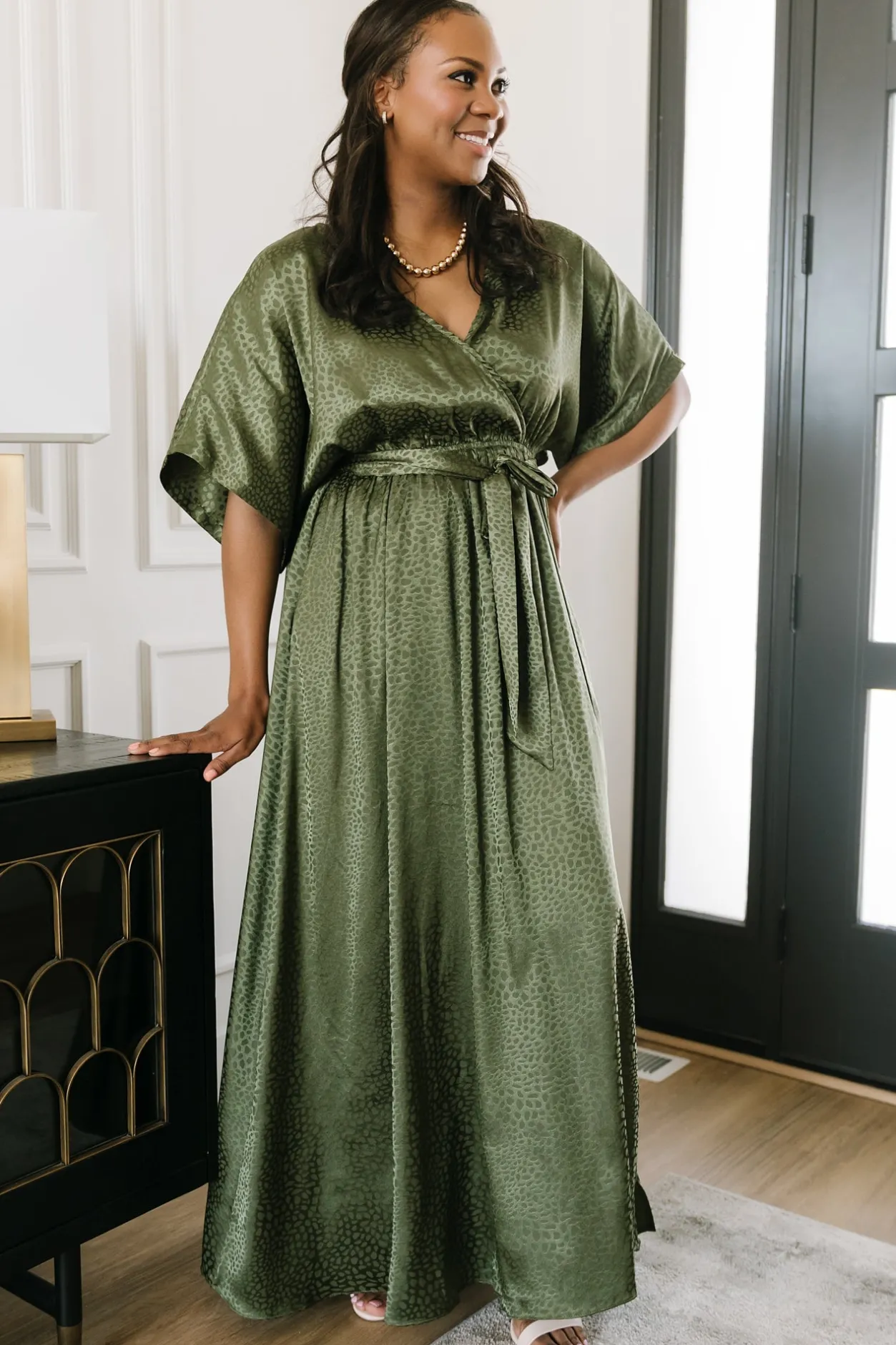 Fashion Baltic Born Savannah Print Kimono Maxi | Olive