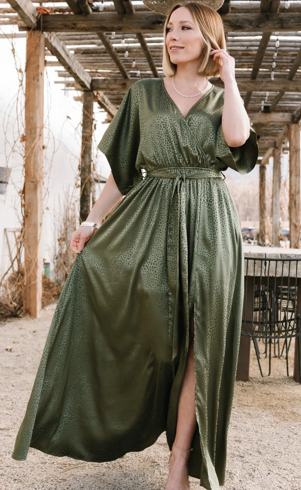 Fashion Baltic Born Savannah Print Kimono Maxi | Olive