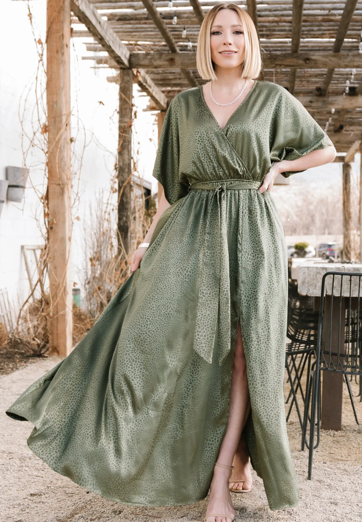Fashion Baltic Born Savannah Print Kimono Maxi | Olive