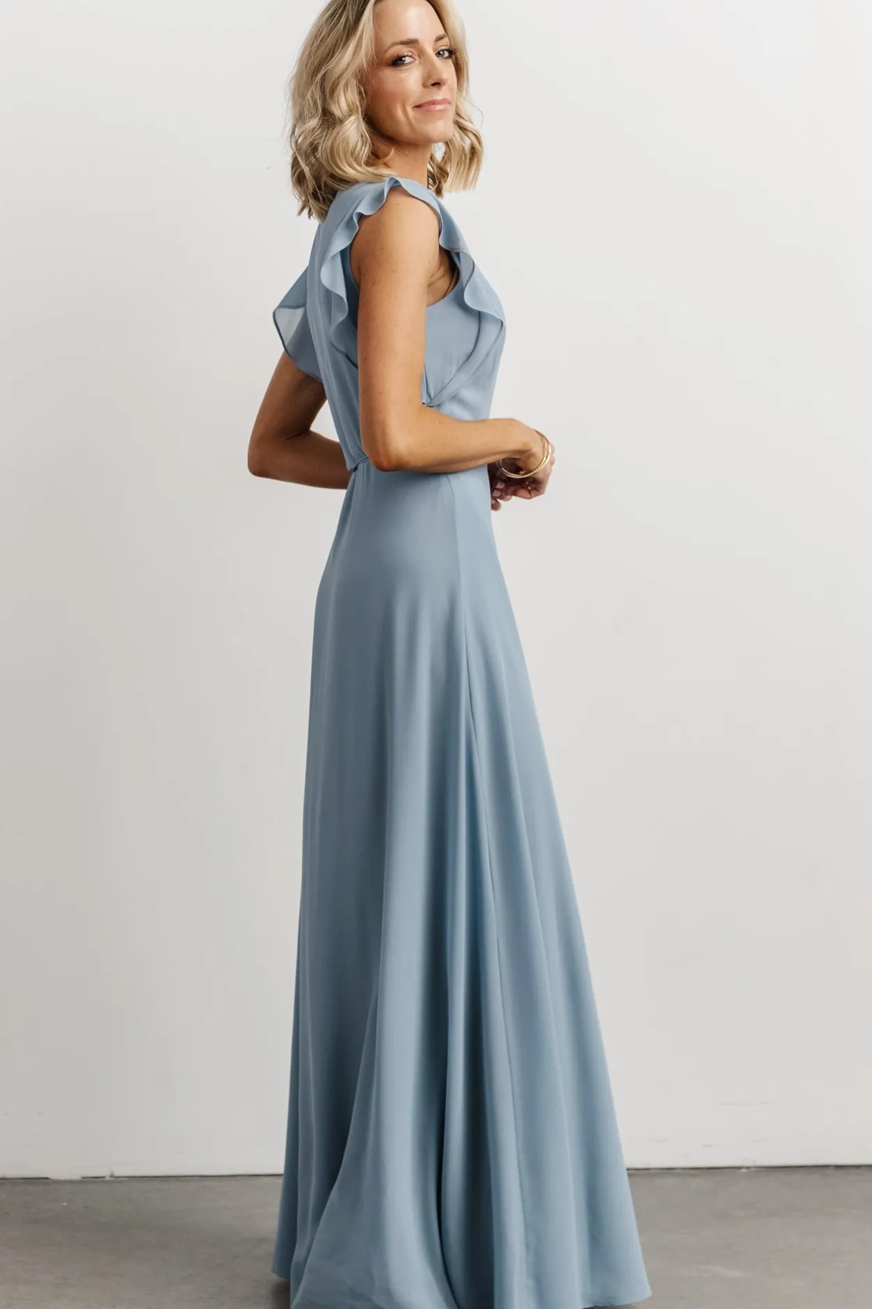 Online Baltic Born Saya Wrap Maxi Dress | Dusty Blue DustyBlue
