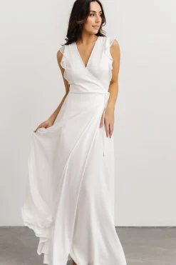 Discount Baltic Born Saya Wrap Maxi Dress | Off-White