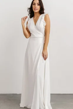 Discount Baltic Born Saya Wrap Maxi Dress | Off-White