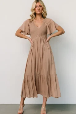 New Baltic Born Scarlett Smocked Dress | Mocha