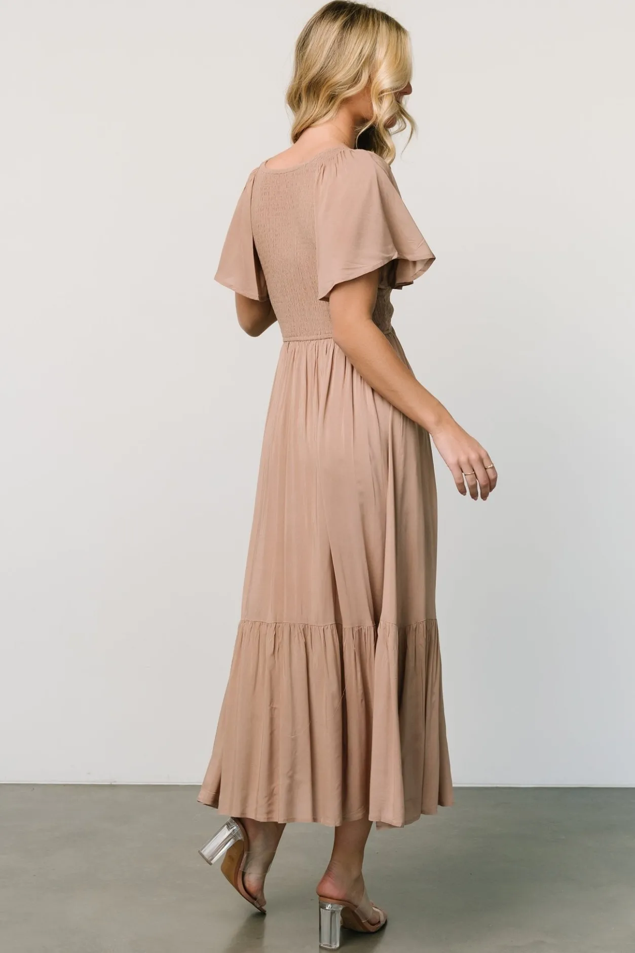 New Baltic Born Scarlett Smocked Dress | Mocha