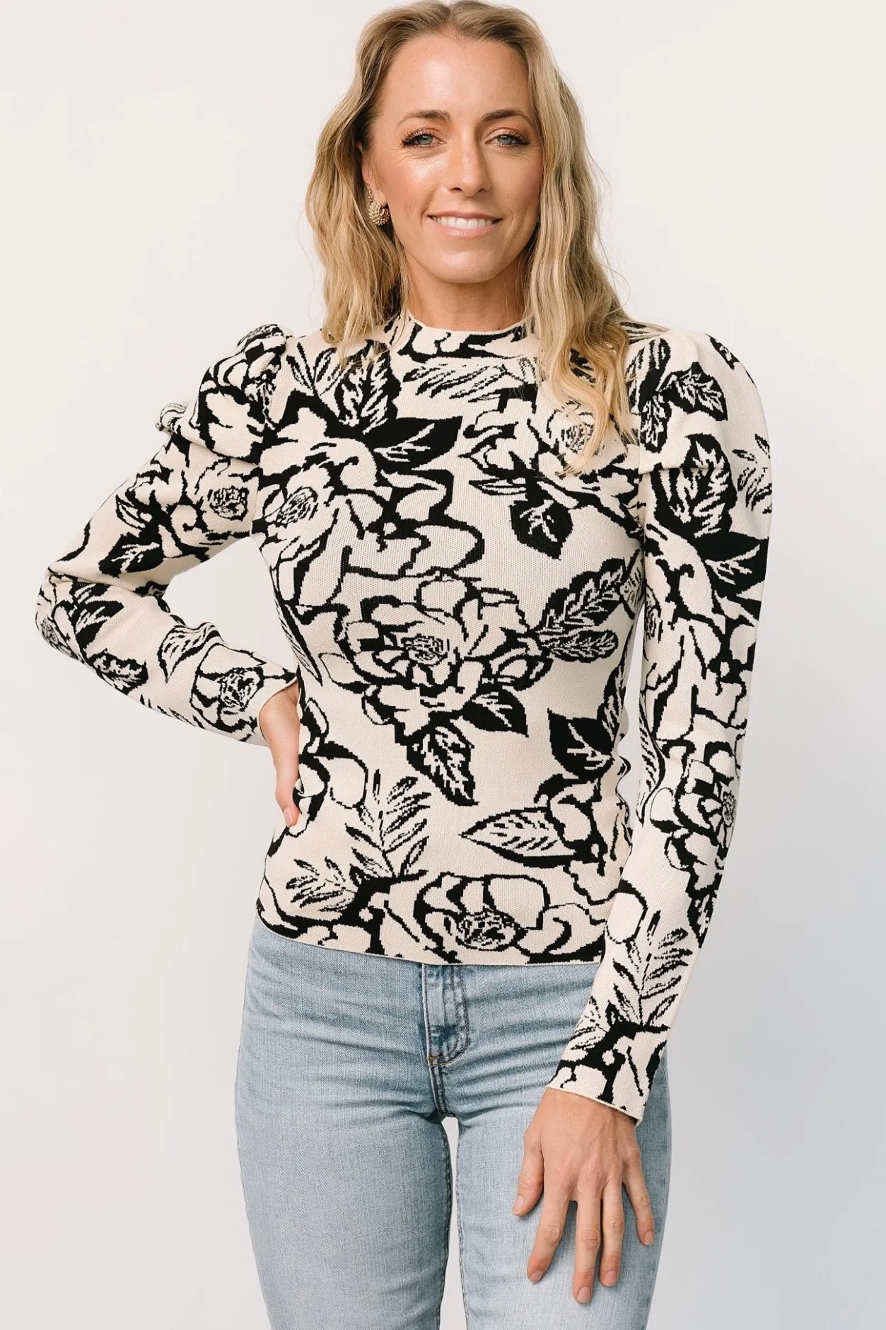 Sale Baltic Born Sebastian Sweater | Black Multi BlackMulti