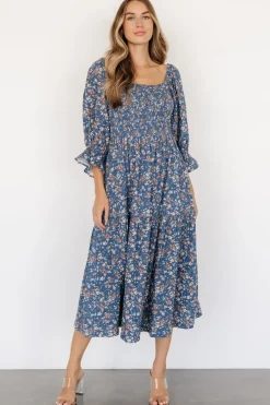 New Baltic Born Sedona Smocked Dress | Blue Floral BlueFloral