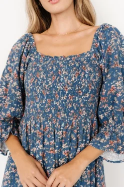 New Baltic Born Sedona Smocked Dress | Blue Floral BlueFloral