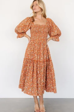 New Baltic Born Sedona Smocked Dress | Light Rust LightRust