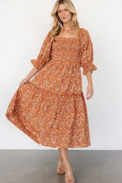 New Baltic Born Sedona Smocked Dress | Light Rust LightRust