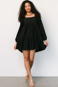 New Baltic Born Selena Tiered Mini Dress | Black