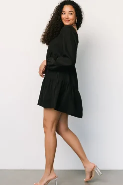 New Baltic Born Selena Tiered Mini Dress | Black