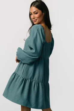 Clearance Baltic Born Selena Tiered Mini Dress | Vintage Teal VintageTeal