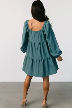 Clearance Baltic Born Selena Tiered Mini Dress | Vintage Teal VintageTeal