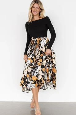 Best Baltic Born Selma Off Shoulder Dress | Black Multi BlackMulti