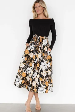 Best Baltic Born Selma Off Shoulder Dress | Black Multi BlackMulti