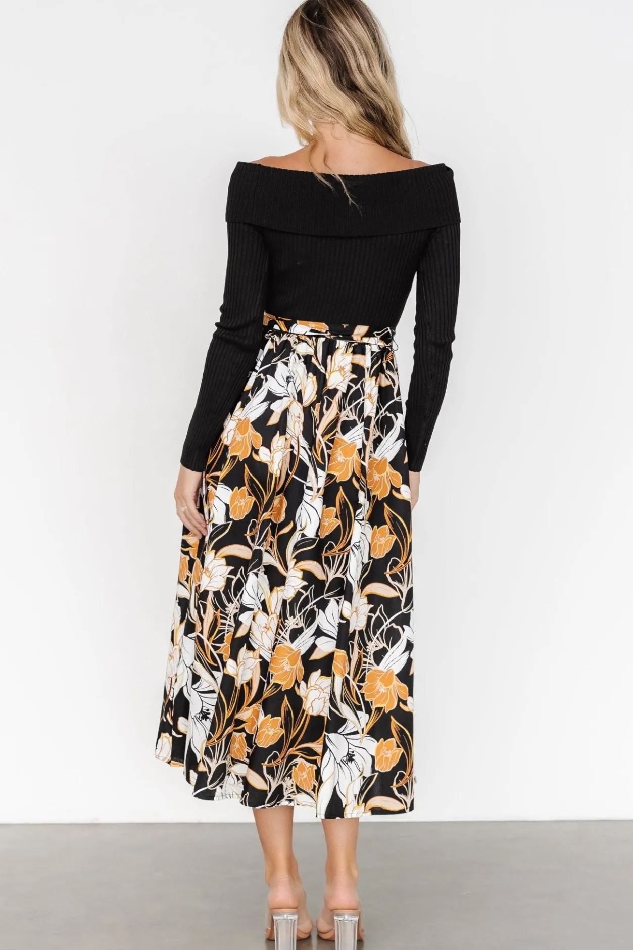 Best Baltic Born Selma Off Shoulder Dress | Black Multi BlackMulti