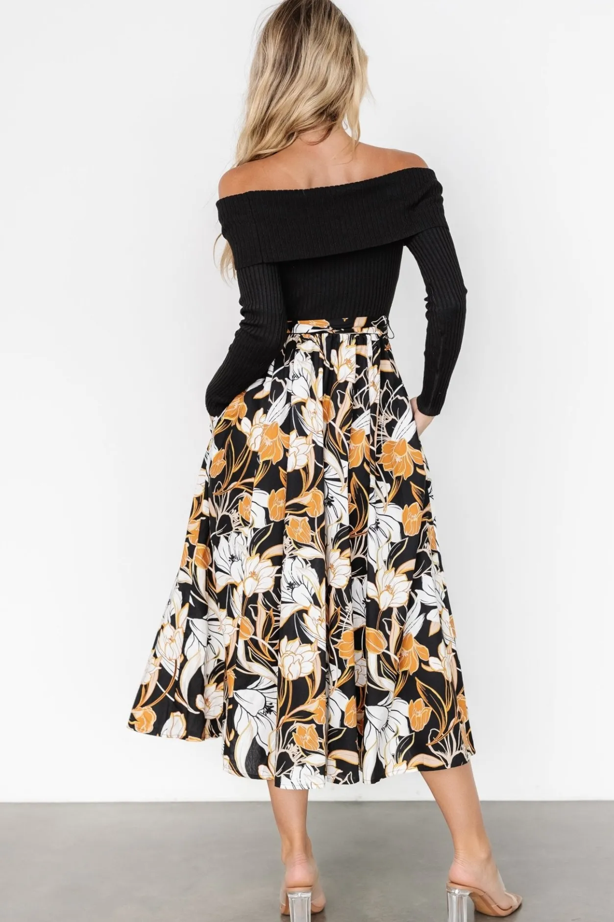 Best Baltic Born Selma Off Shoulder Dress | Black Multi BlackMulti