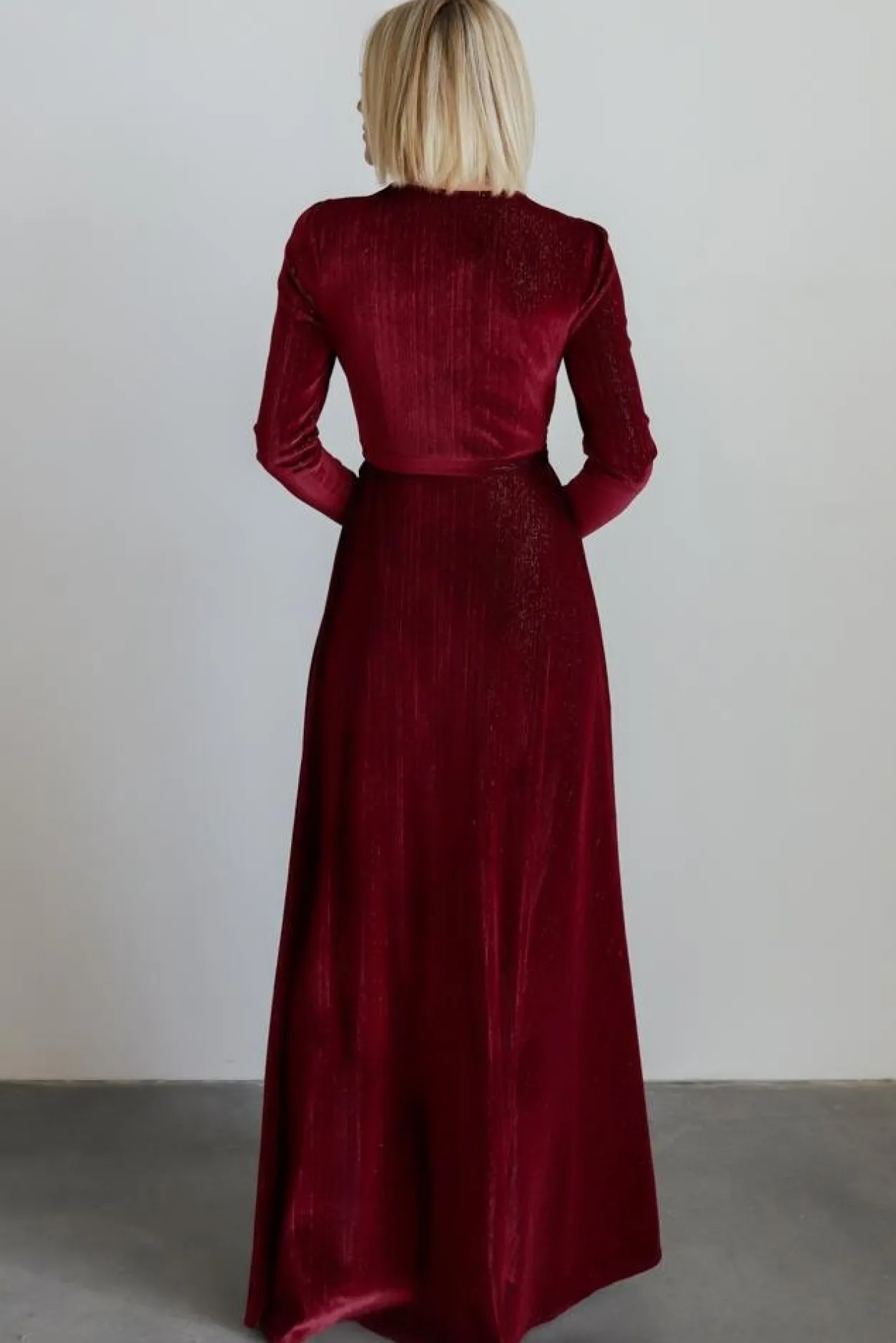 Best Baltic Born Serena Shimmer Velvet Wrap Dress | Merlot